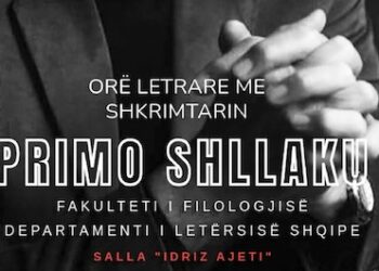 Studentët e Letërsisë Shqipe organizojnë takim me shkrimtarin Primo Shllaku