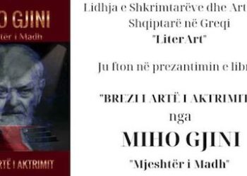 “LiterArt”, organizon prezantimin e librit të kritikut të artit skenik e shkrimtarit, Miho Gjini