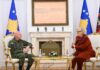 Presidentja takohet me komandantin e FSK-së, Bashkim Jashari, në fokus siguria dhe kapacitetet ushtarake