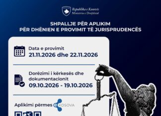 Hapet afati për Provimin e Jurisprudencës në Kosovë, aplikimet deri më 19 tetor