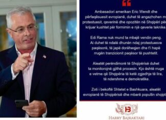 Bajraktari thirrje ambasadorit amerikan dhe BE-së: Të krijohen kushtet për një qeveri teknike, Rama të japë dorëheqjen