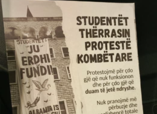 Studentët njoftojnë protestë kombëtare më 13 tetor para Ministrisë së Arsimit
