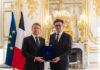 Ambasadori Lulzim Hiseni dorëzon letrat kredenciale te Macron në Pallatin Élysée